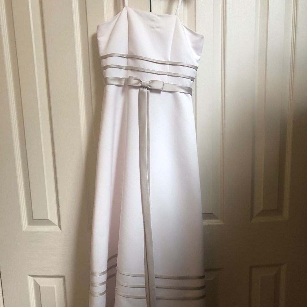Size 12 Juniors white long dress